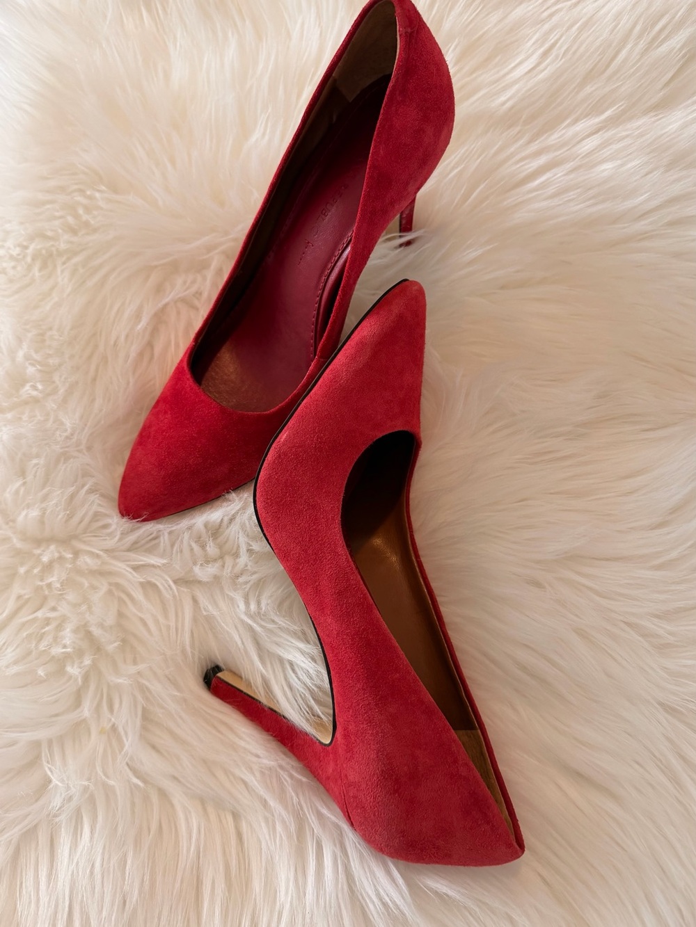 Banana Republic Red Suede Pointed-Toe Pumps